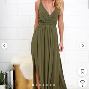 Lulus Women's Green Maxi Dress SIZE XS